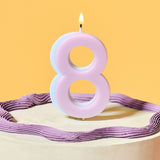 Lilac and Blue Number 8 Candle- 5 Inner Pack