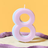 Lilac and Blue Number 8 Candle- 5 Inner Pack