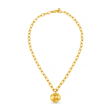 LUXE Oval Link & Molten Coin Necklace