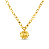 LUXE Oval Link & Molten Coin Necklace