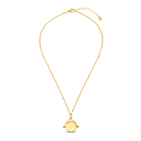 LUXE Faceted Disc Spinner Necklace - Gold