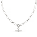 LUXE Linear Link T-Bar Necklace - Silver