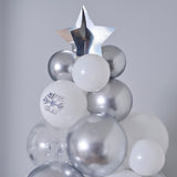 Silver, Chrome & Confetti Balloon Christmas Tree- 5 Inner Pack