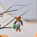 Felt Skeleton Bear Hanging Halloween Tree Decoration