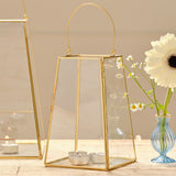 Gold Rimmed Glass Lanterns
