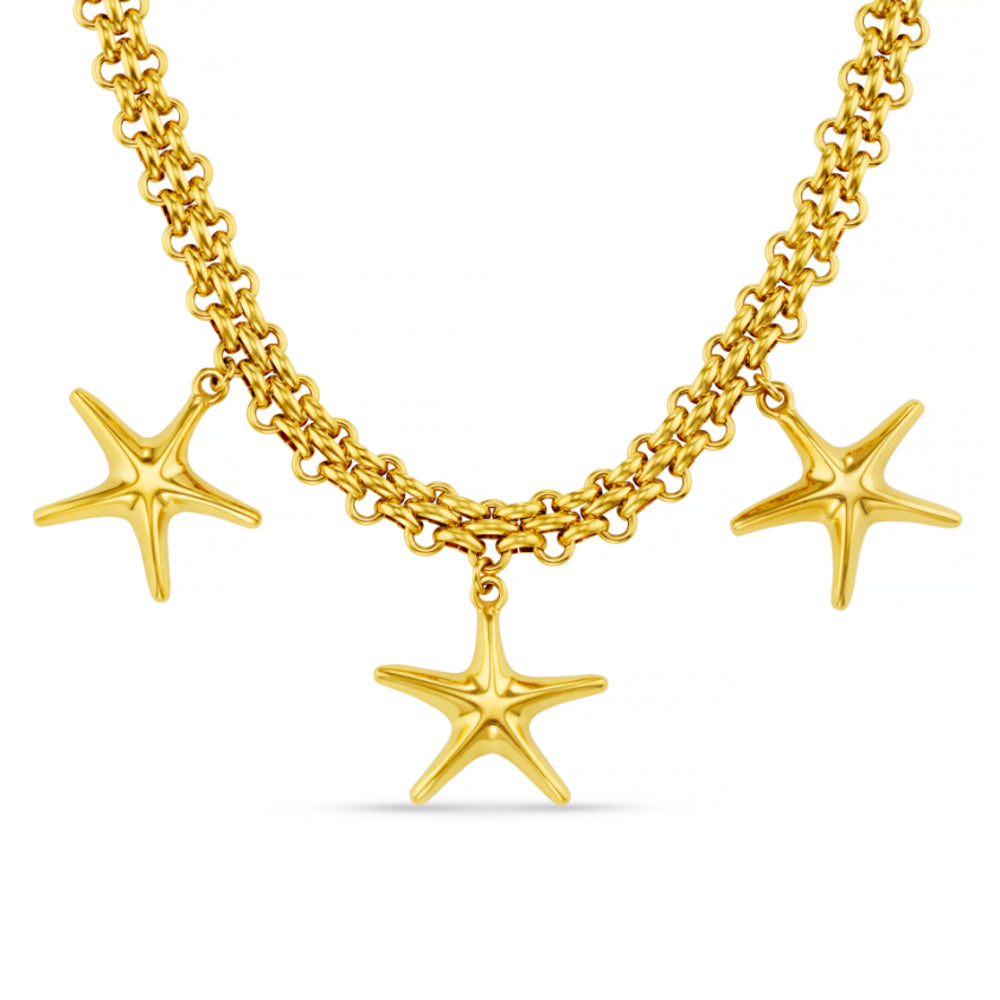 Orelia London LUXE Statement Chain & Starfish Necklace