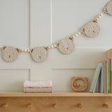 Wooden Teddy Face Baby Shower Bunting