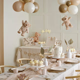 Wooden Teddy Face Baby Shower Bunting