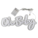 White Oh Baby Neon Sign- 4 Inner Pack
