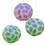 Hawaiian Palm Leaf Printed Hanging Lantern Decorations- 5 Inner Pack