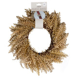 Gold Fern Wreath Christmas Table Place Mats- 5 Inner Pack