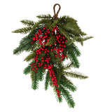 Foliage Christmas Door Swag with Berries