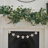 Felt White Star Merry Christmas Bunting