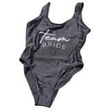 Team Bride Black Hen Party Swimsuit